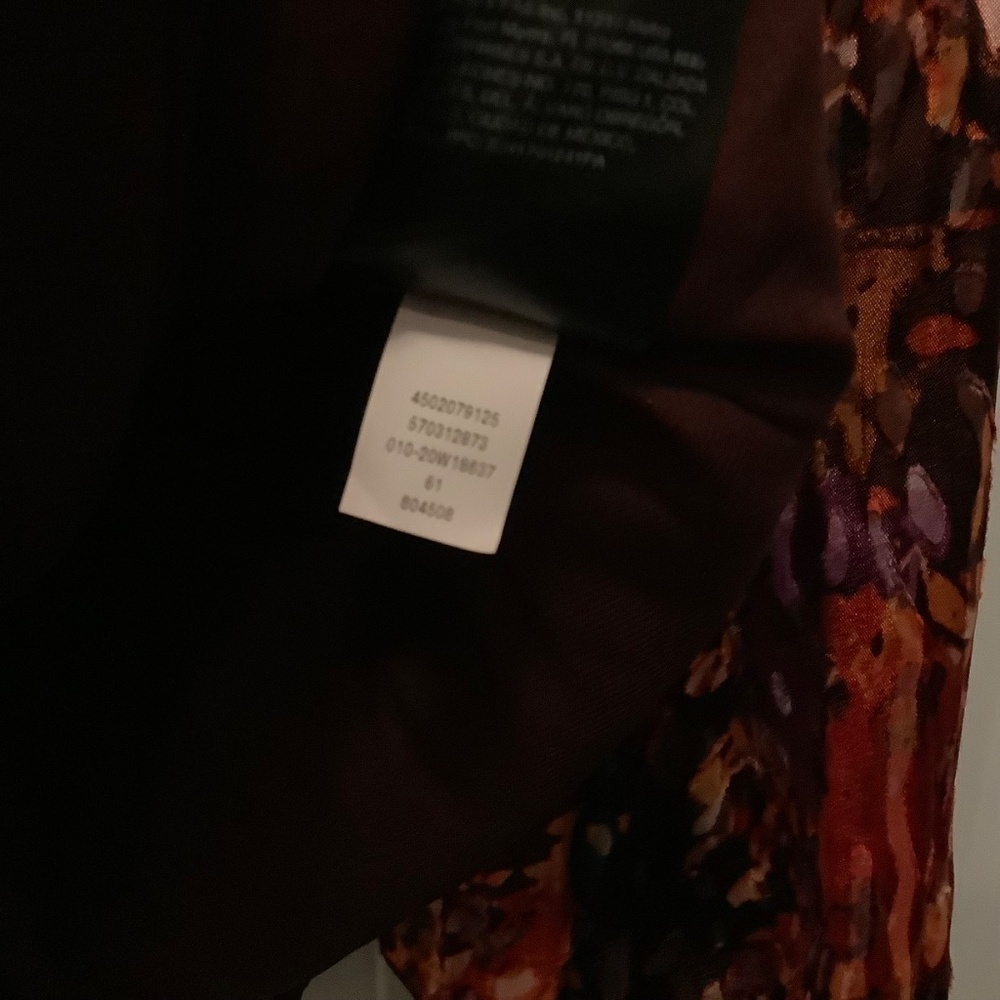 Watercolor Burnout Rayon/Silk/Polyester Blend Balloon Sleeve L Blouse - Picture 7 of 14